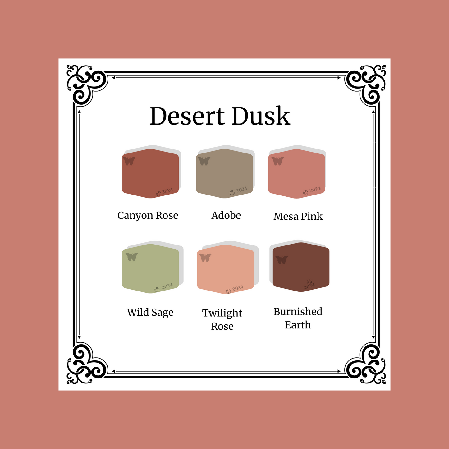 Desert Dusk Palette Polymer Clay Color Mixing Tutorial on mesa pink background