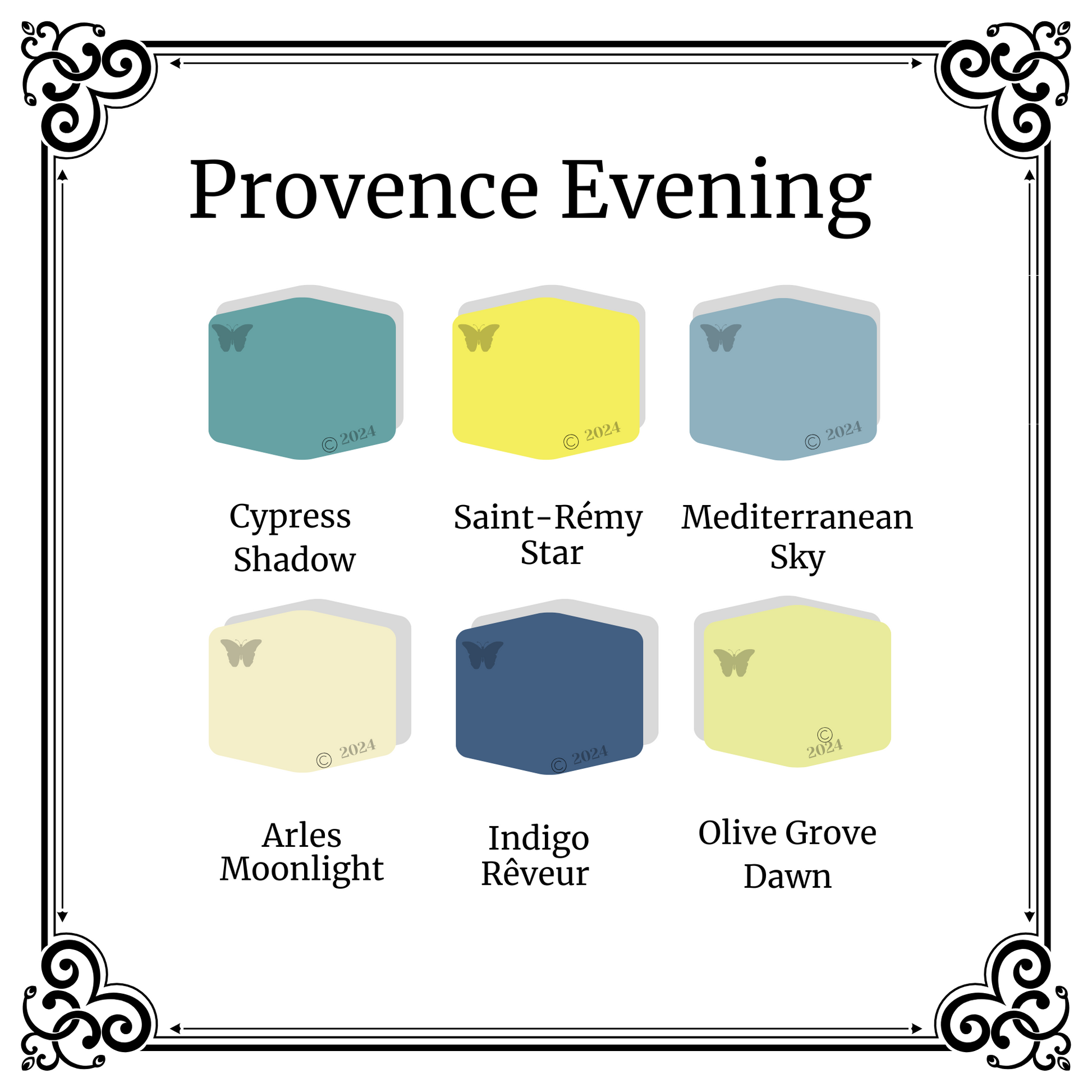 Provence Evening Polymer Clay Color Mixing Tutorial on a white background