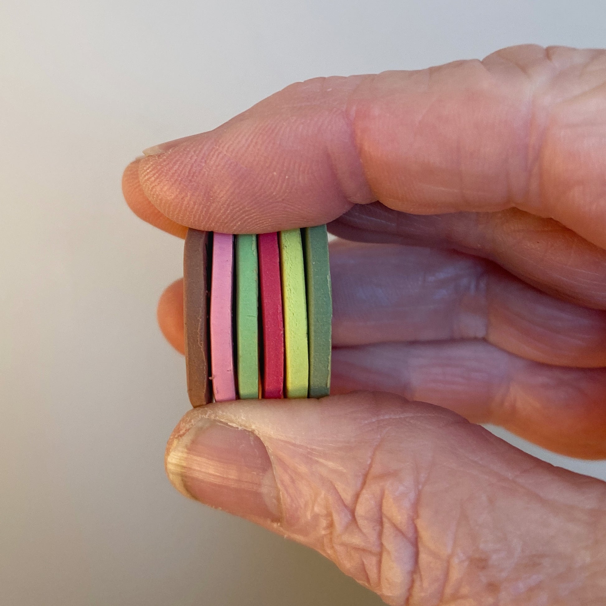 Classic Christmas clay color disks handheld